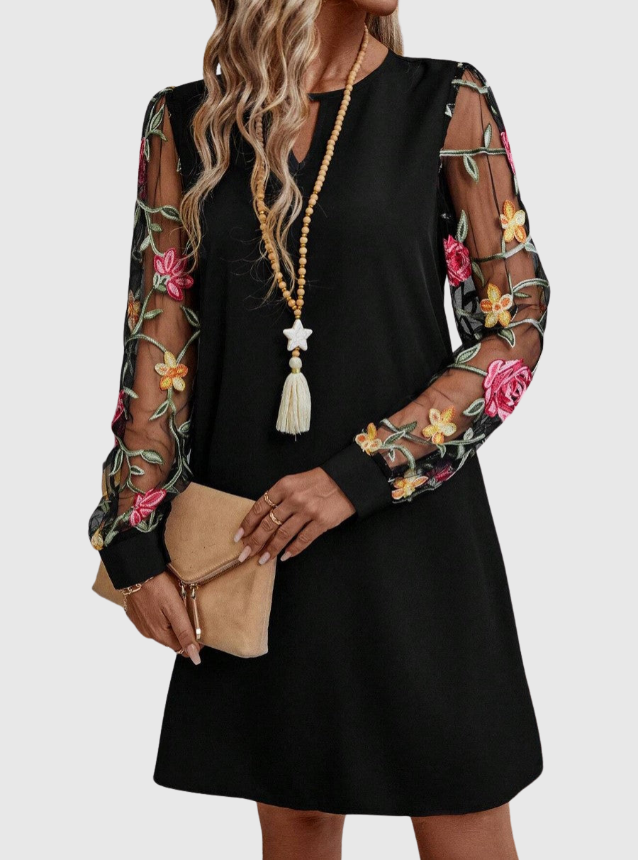 Jaia – Elegant V-Neck Floral Mini Dress