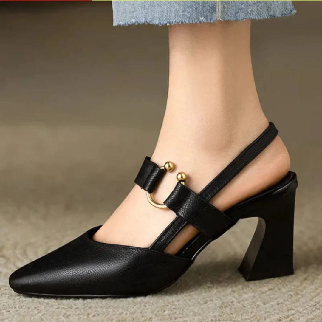 Lydia – Low-Heel Slingback Pumps