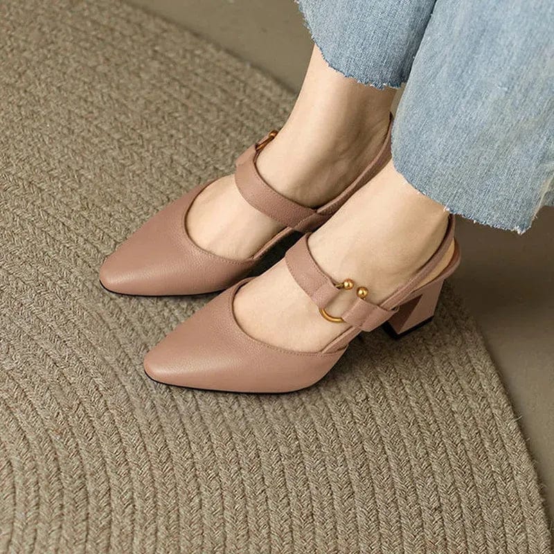 Lydia – Low-Heel Slingback Pumps