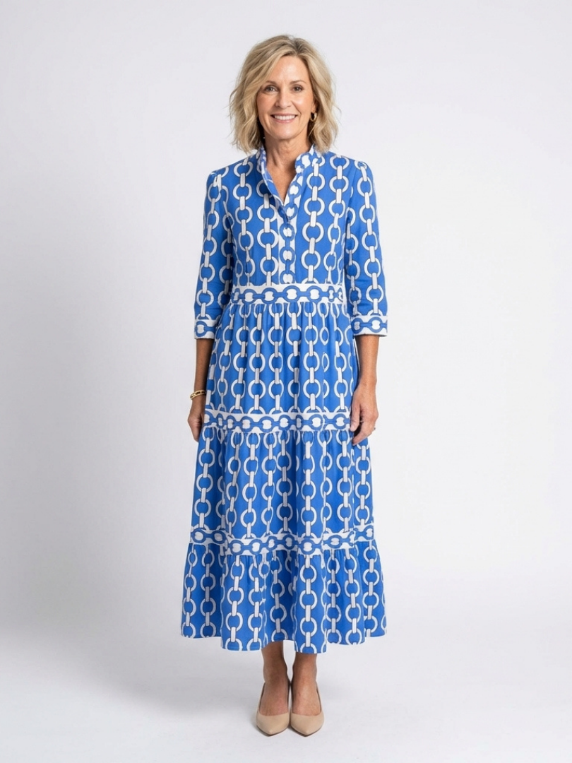 Saldy - Floral V-Neck Maxi Dress