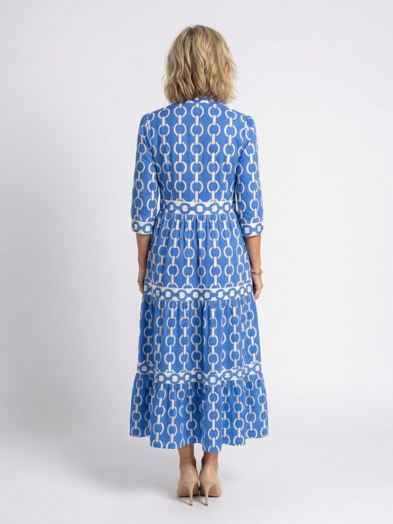 Saldy - Floral V-Neck Maxi Dress