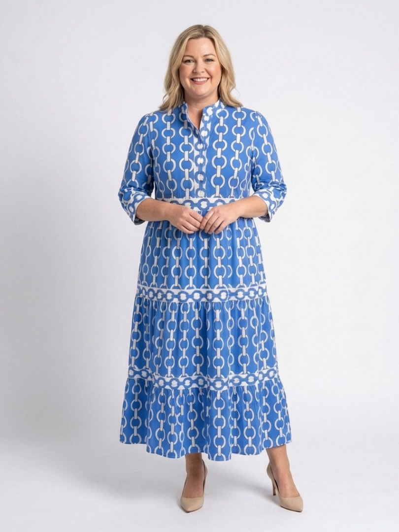 Saldy - Floral V-Neck Maxi Dress
