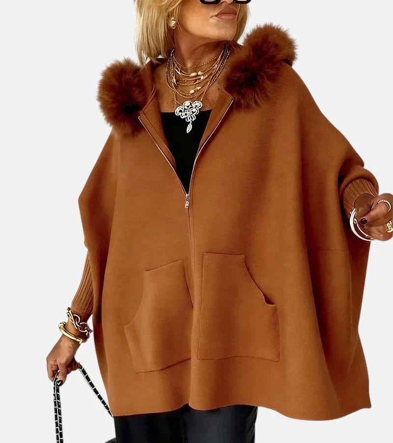 Kinsley - Elegant Fur-Collar Jacket