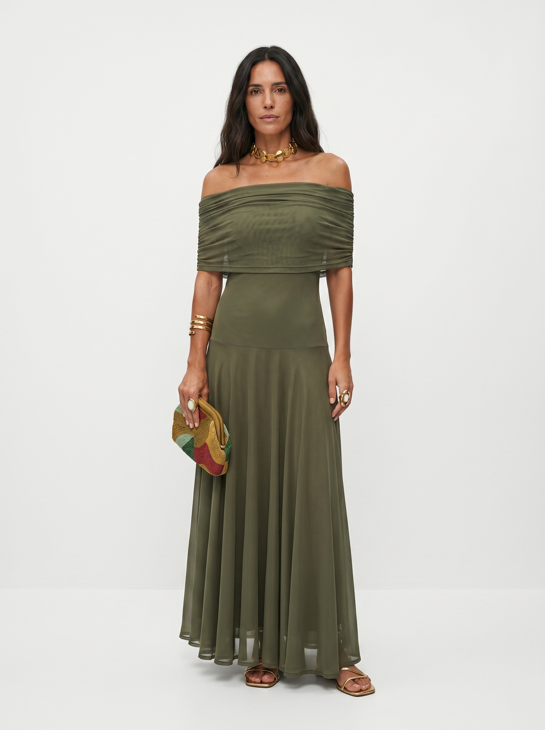 Mia - Elegant Off Shoulder Maxi Dress
