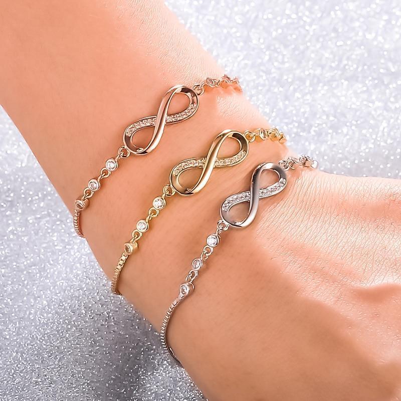 Anasthasia – Adjustable Silver Bracelet with Infinity Symbol