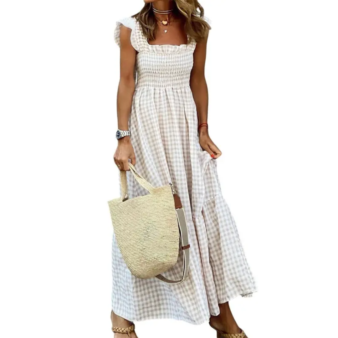 Aubrey - Retro Smocked Summer Dress