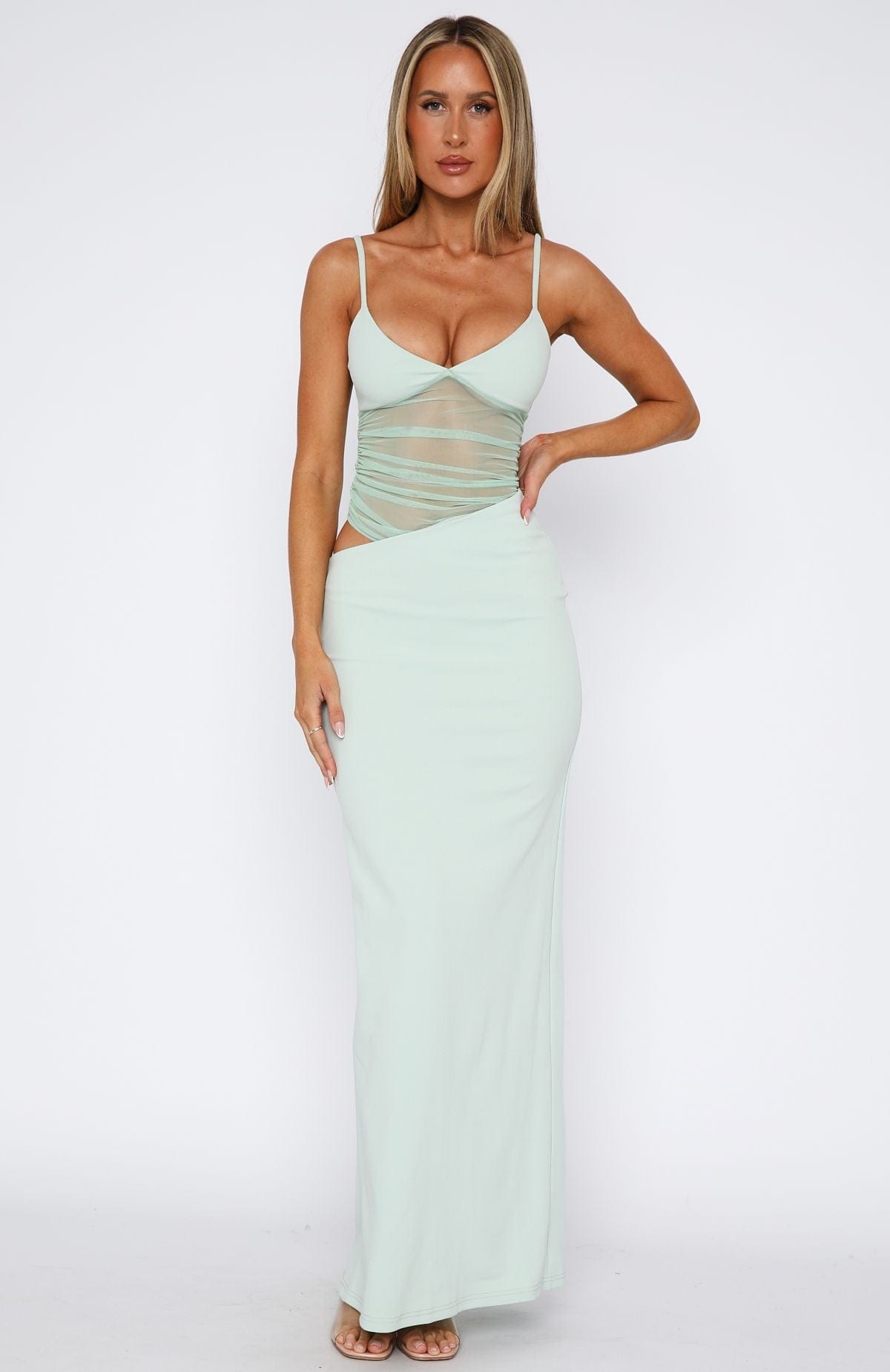 Lyca - Elegant Maxi Dress with Cut Outs