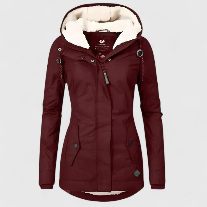 Julliete – Waterproof Long Winter Coat with Hood