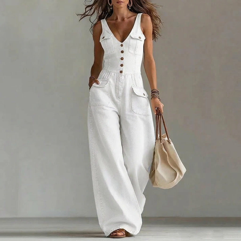 Nicolle - Sleeveless Denim Jumpsuit