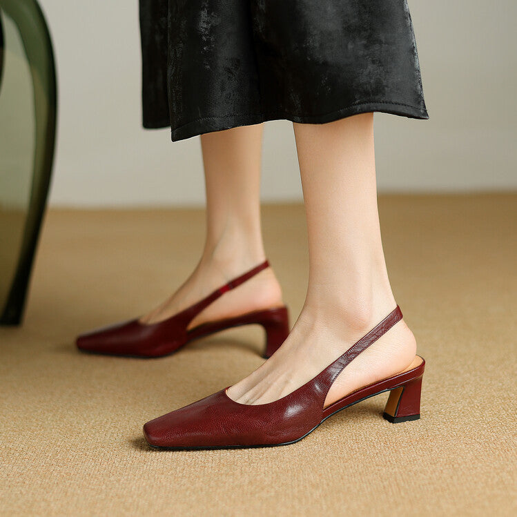 Romi - Genuine Leather Slingbacks