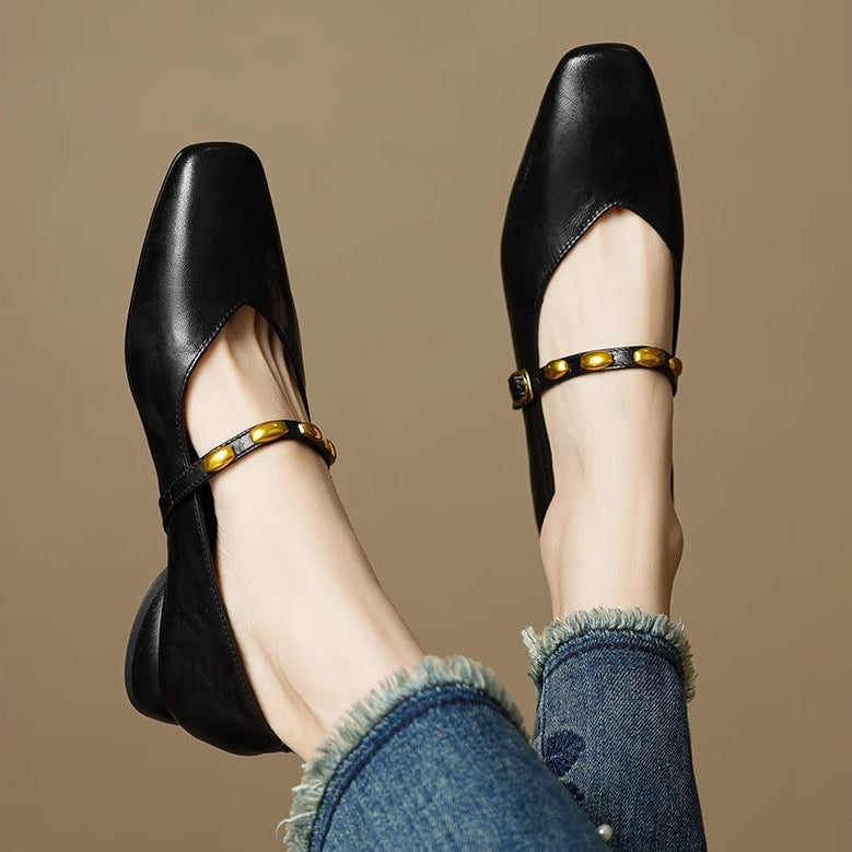 Aubrey - Genuine Leather Flats
