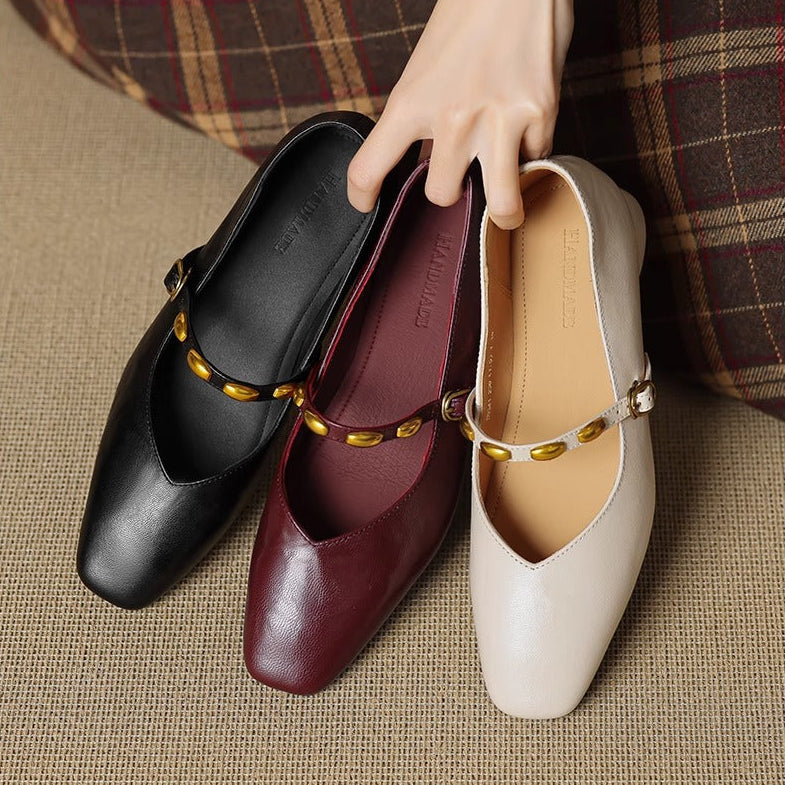 Aubrey - Genuine Leather Flats