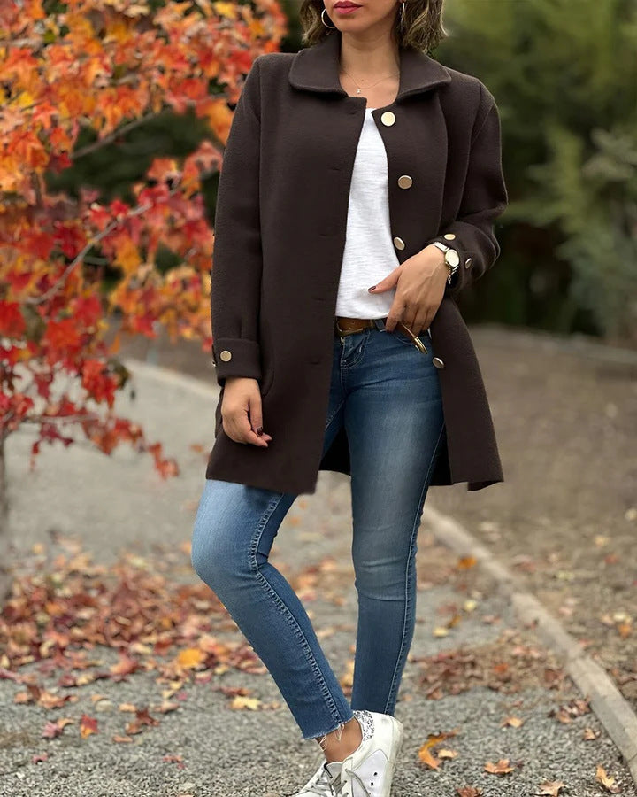 Mariah – Classic Oversized Buttoned Coat