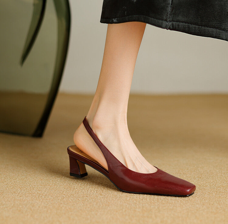 Romi - Genuine Leather Slingbacks