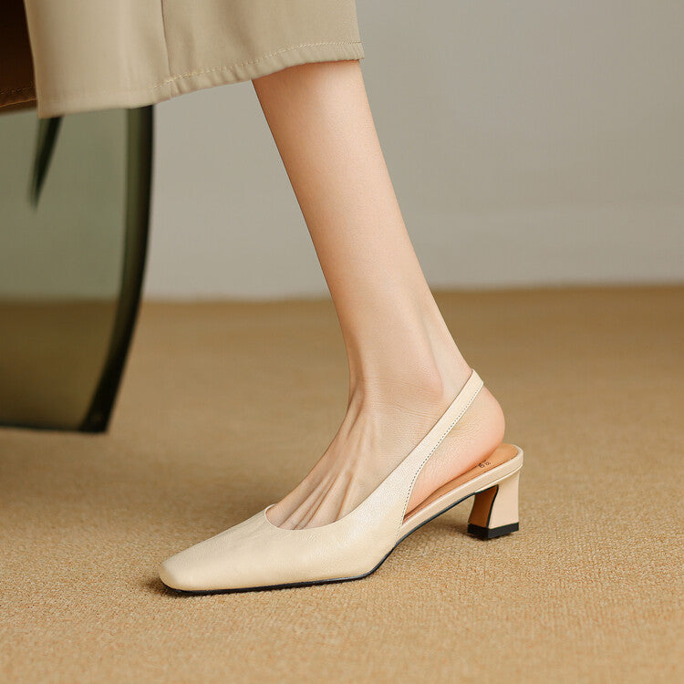 Romi - Genuine Leather Slingbacks