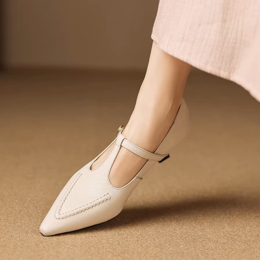 Liv - Genuine Leather Heels