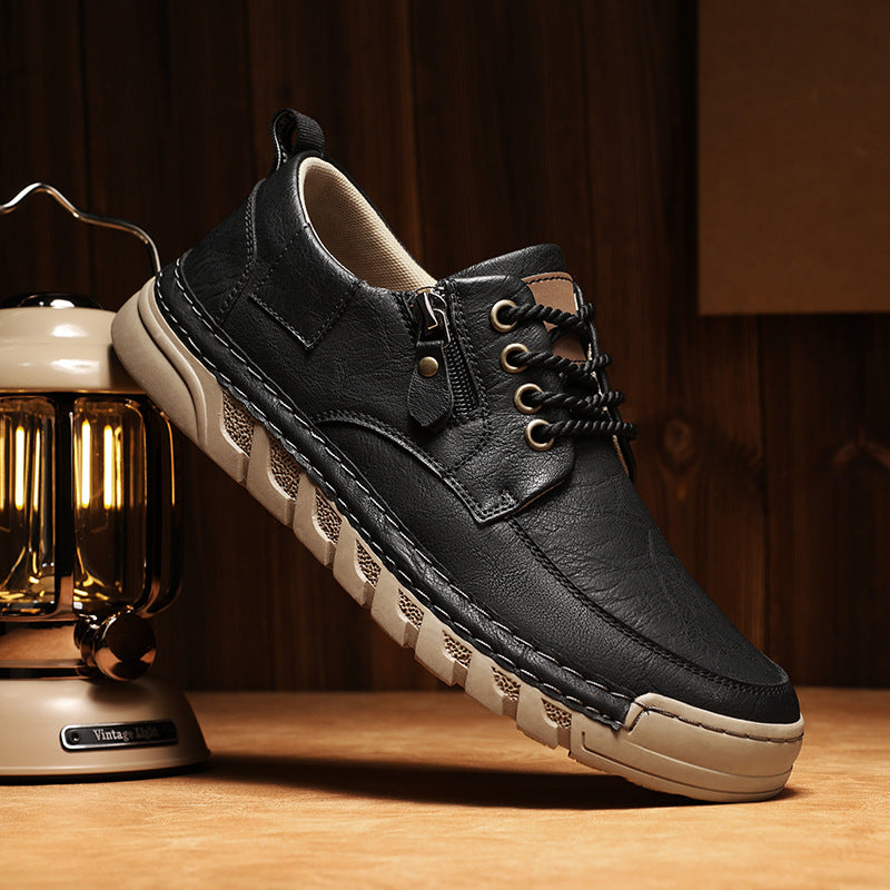 Jensen – Leather Shoes with Side Zip