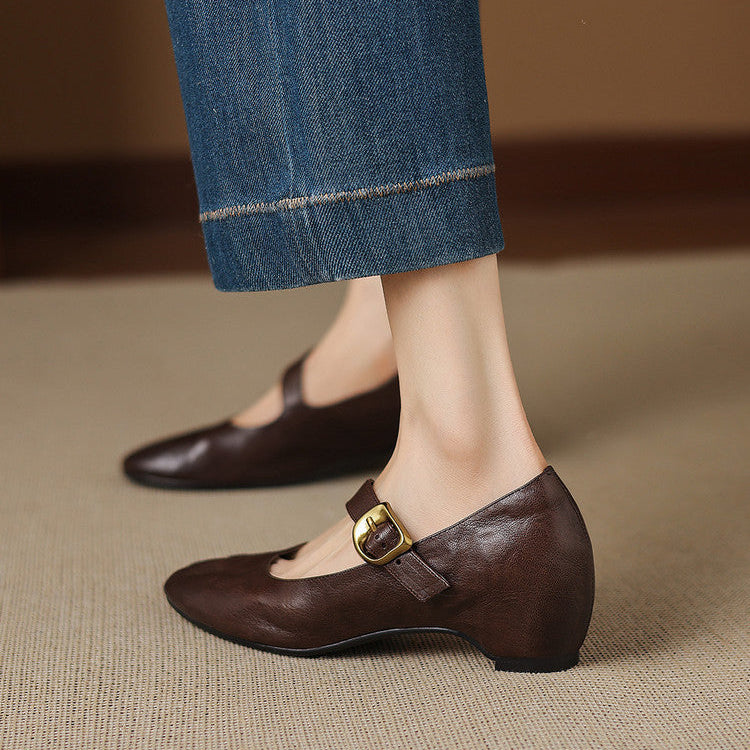 Samira - Round-Toe Mary Jane Flat