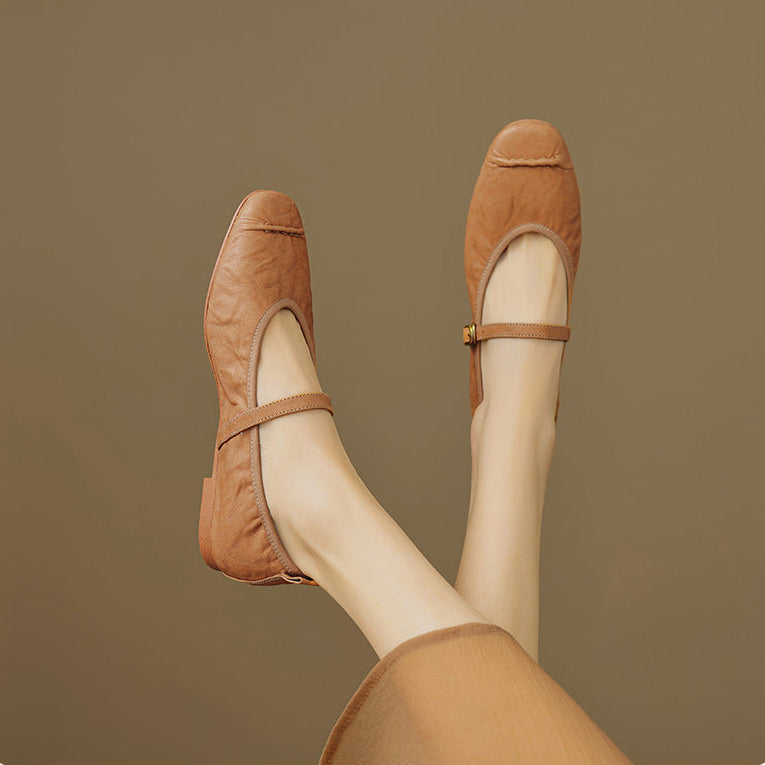 Greta - Leather Flats
