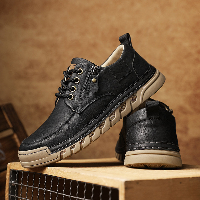 Jensen – Leather Shoes with Side Zip