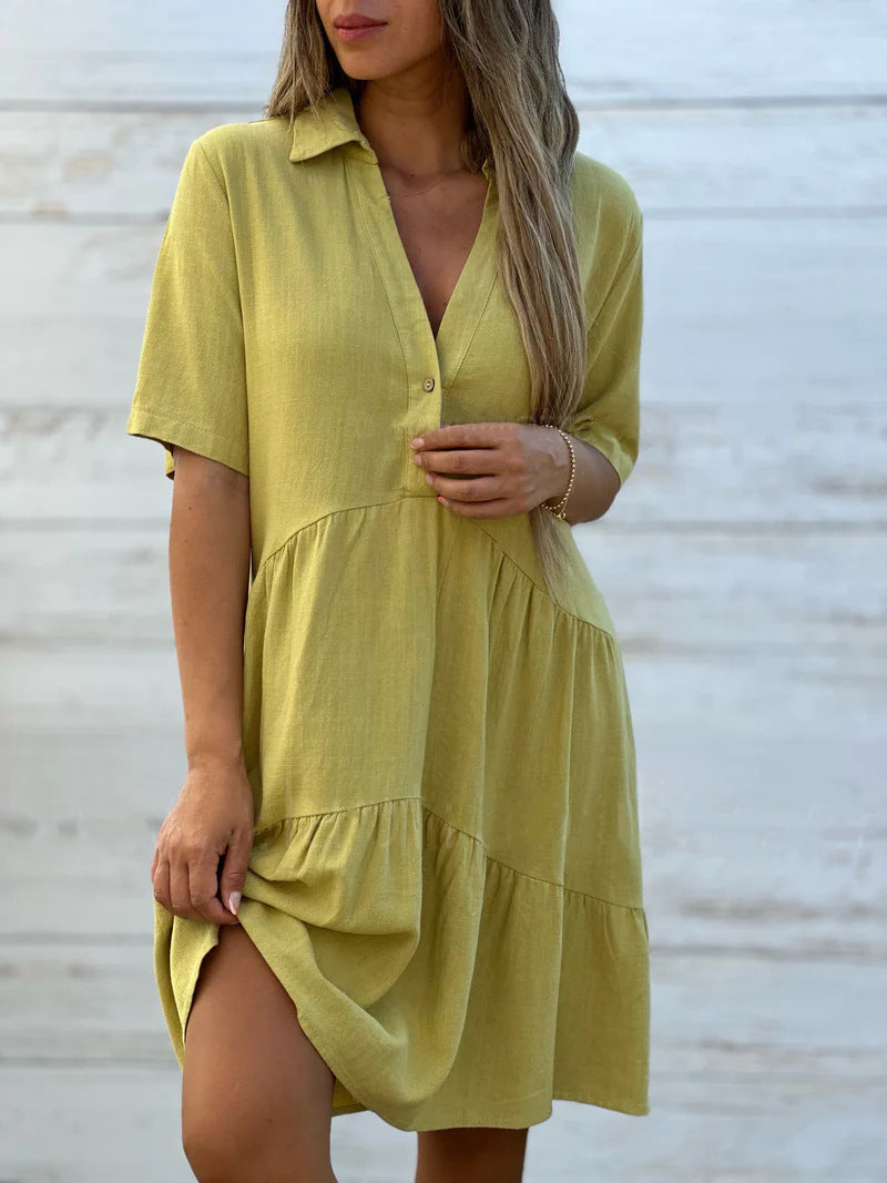 Lena - Casual linen summer dress