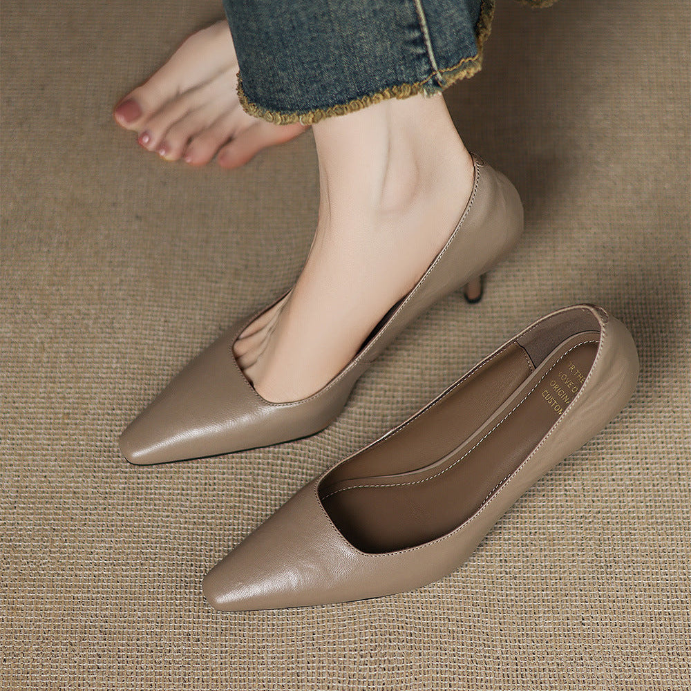 Ensley - Genuine Leather Heels