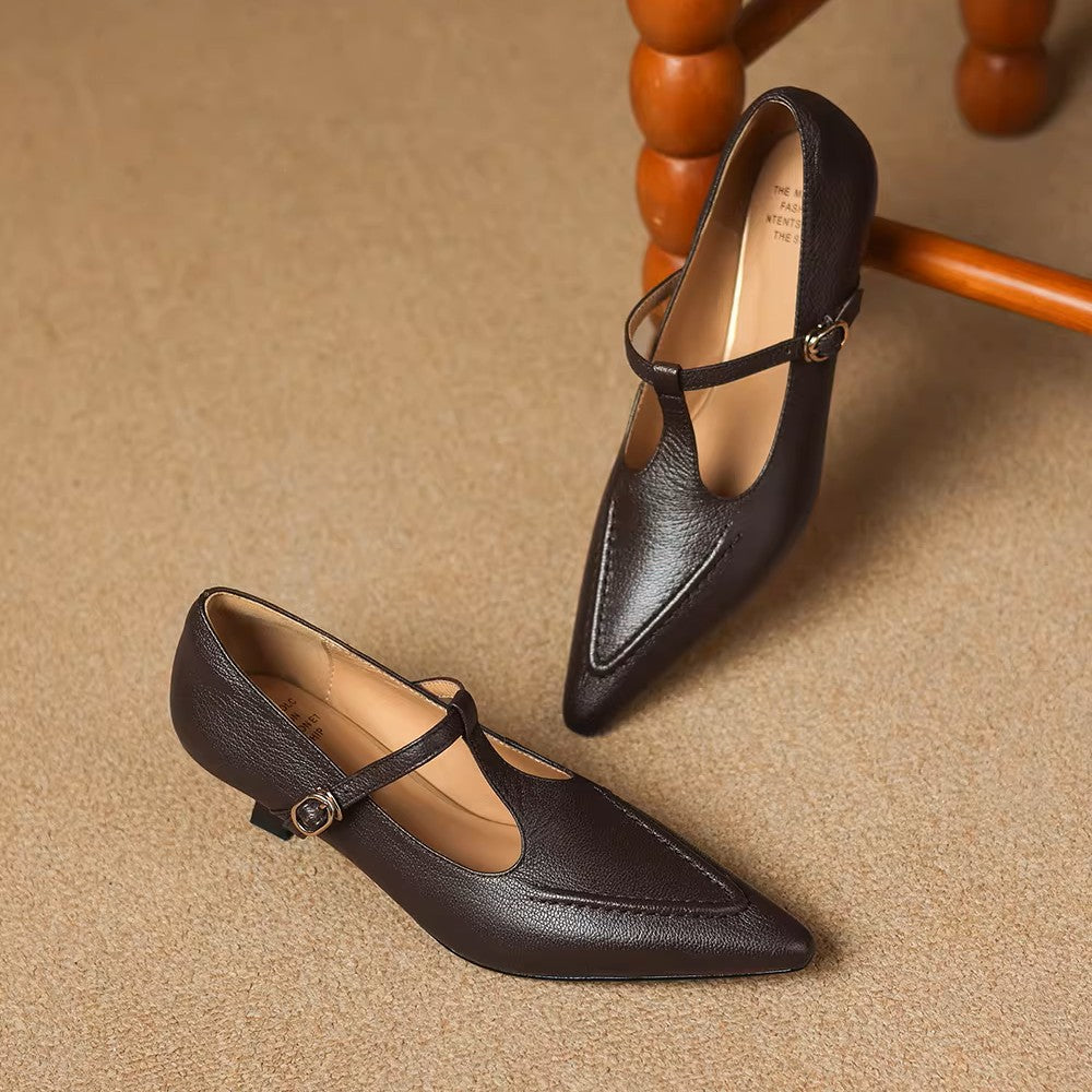 Liv - Genuine Leather Heels