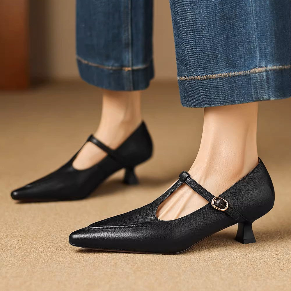 Liv - Genuine Leather Heels