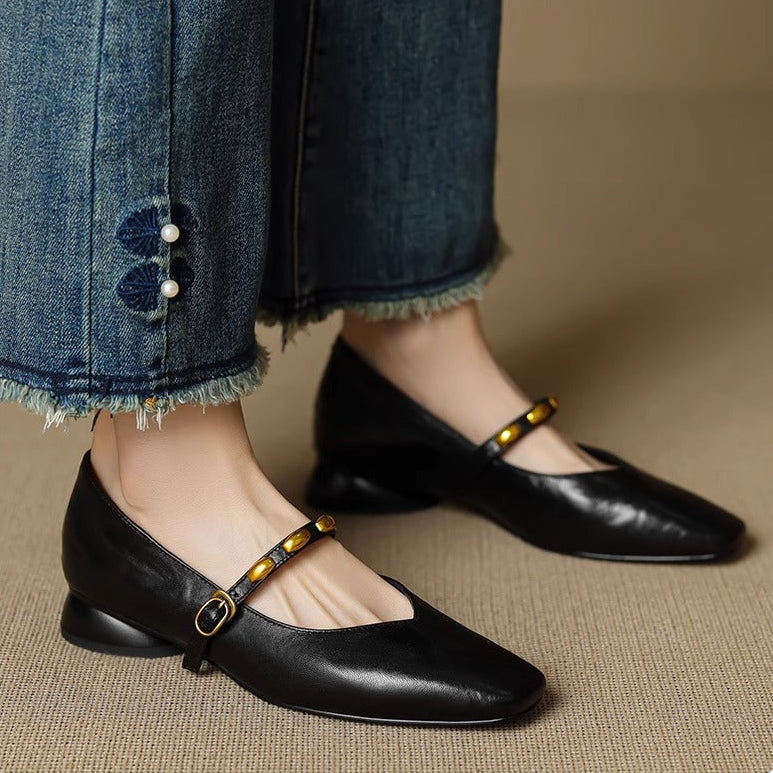 Aubrey - Genuine Leather Flats