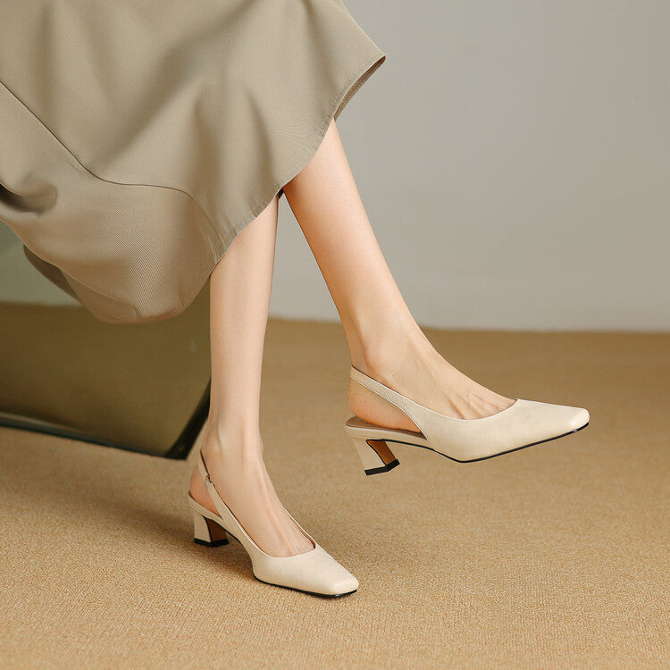 Romi - Genuine Leather Slingbacks