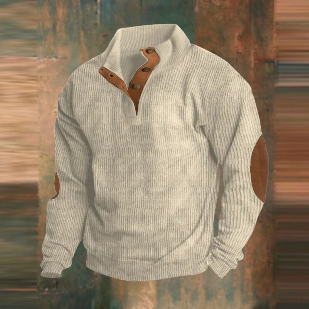 Jasper - Casual Sweatshirt with Stand Collar and Long Sleeves