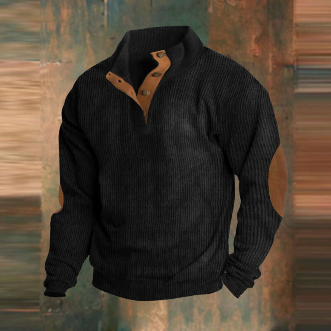 Jasper - Casual Sweatshirt with Stand Collar and Long Sleeves
