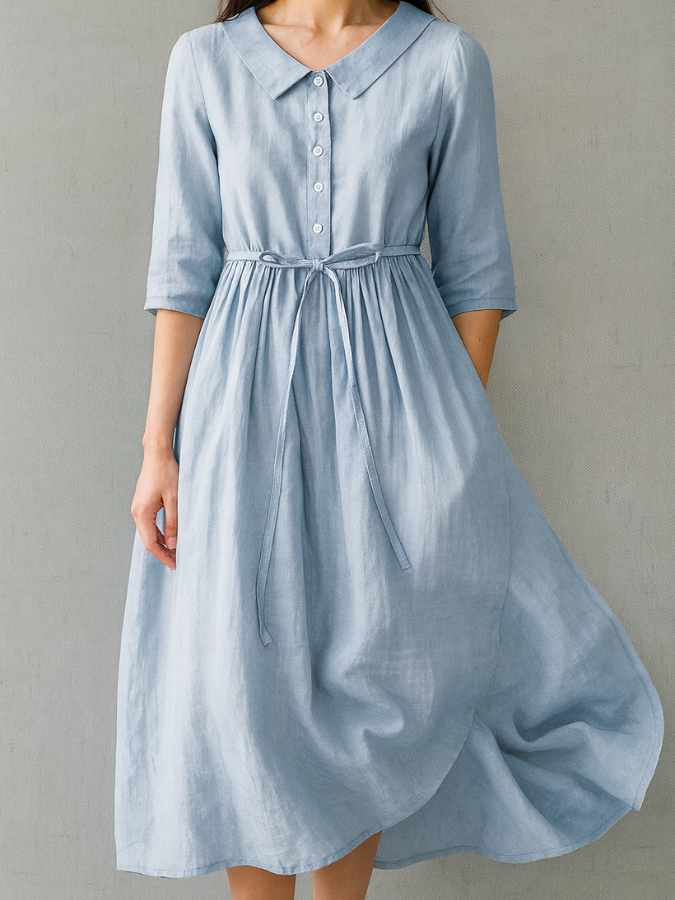Ainsley – Elegant Cotton Linen Dress