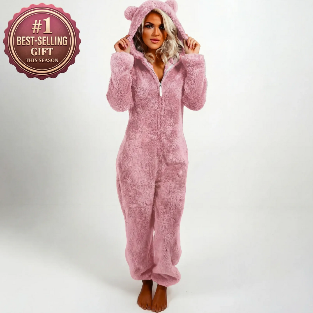 Celia - Plush Teddy Hoodie Suit