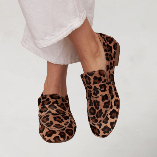 Sabbie – Elegant Cow Print Loafers