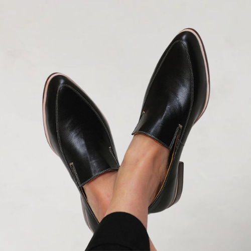 Chynna – Black Pointed-Toe Daily Loafers