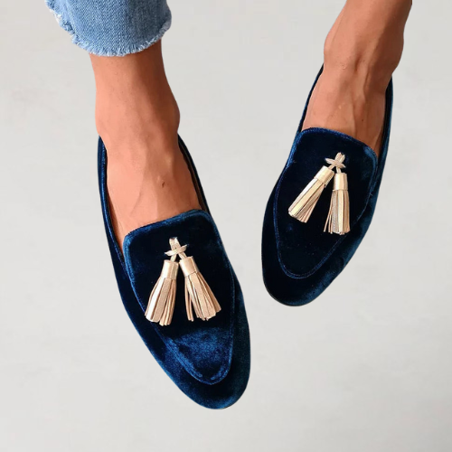 Darla – Retro Tassel Loafers with Flat Sole