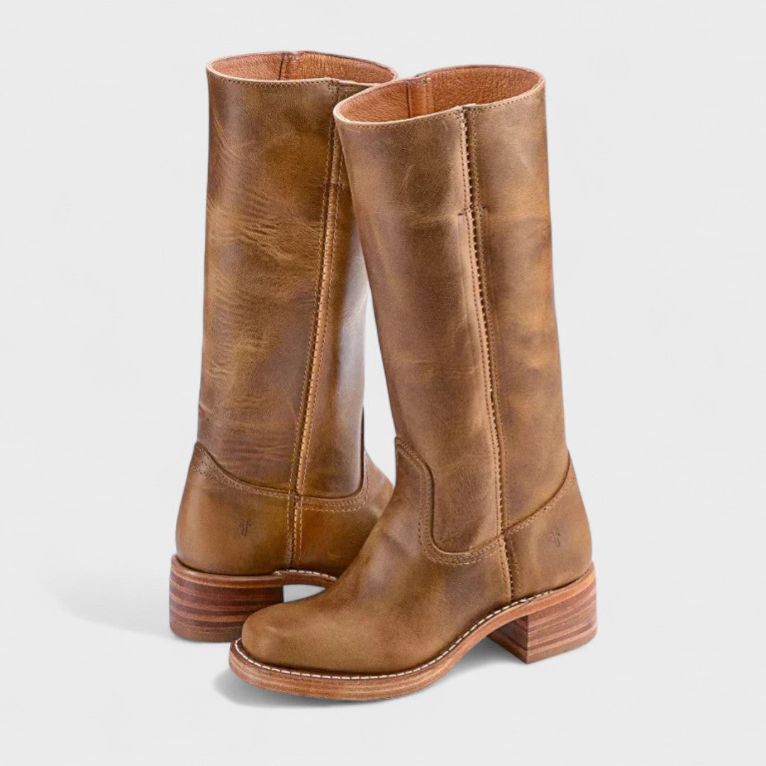 Hannah - Leather Tall Boots