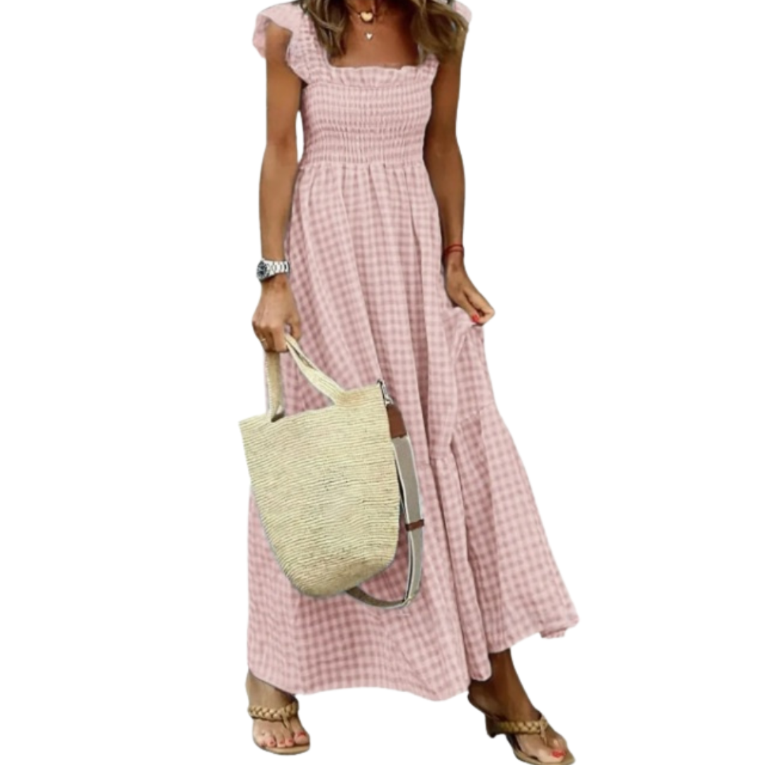 Aubrey - Retro Smocked Summer Dress