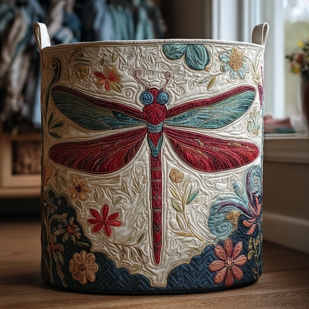 Lacey – Hand-Quilted Dragonfly Basket