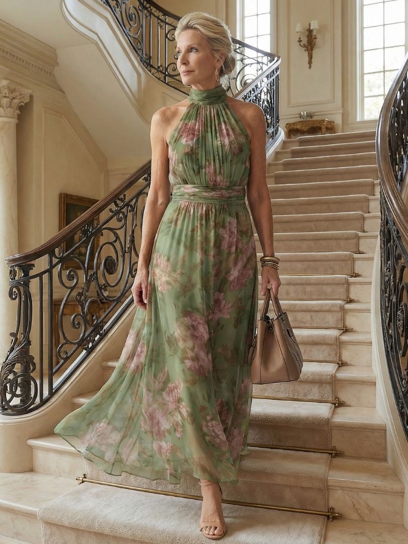Niel - Halter Maxi Dress