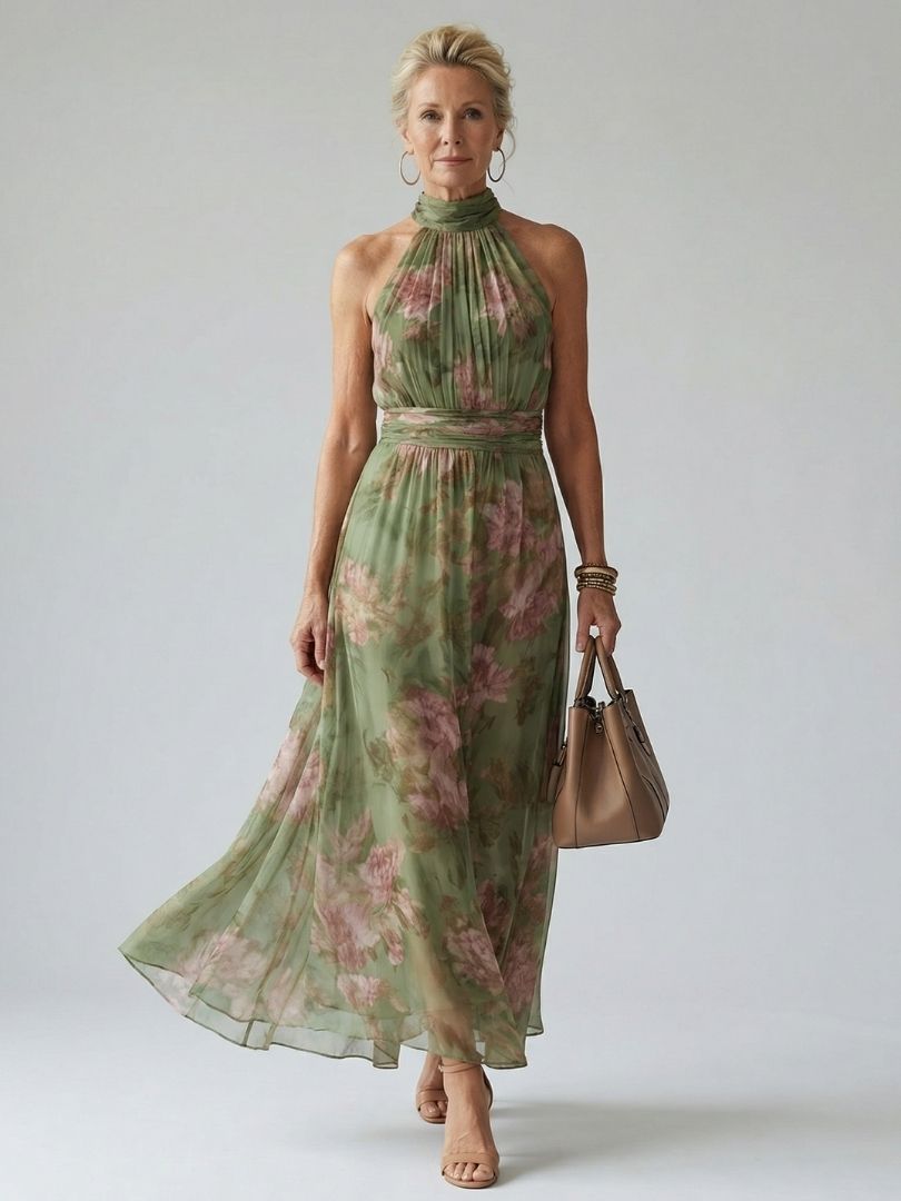 Niel - Halter Maxi Dress