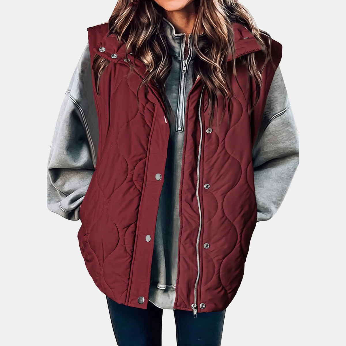 Dulce - Quilted Hooded Puffer Vest