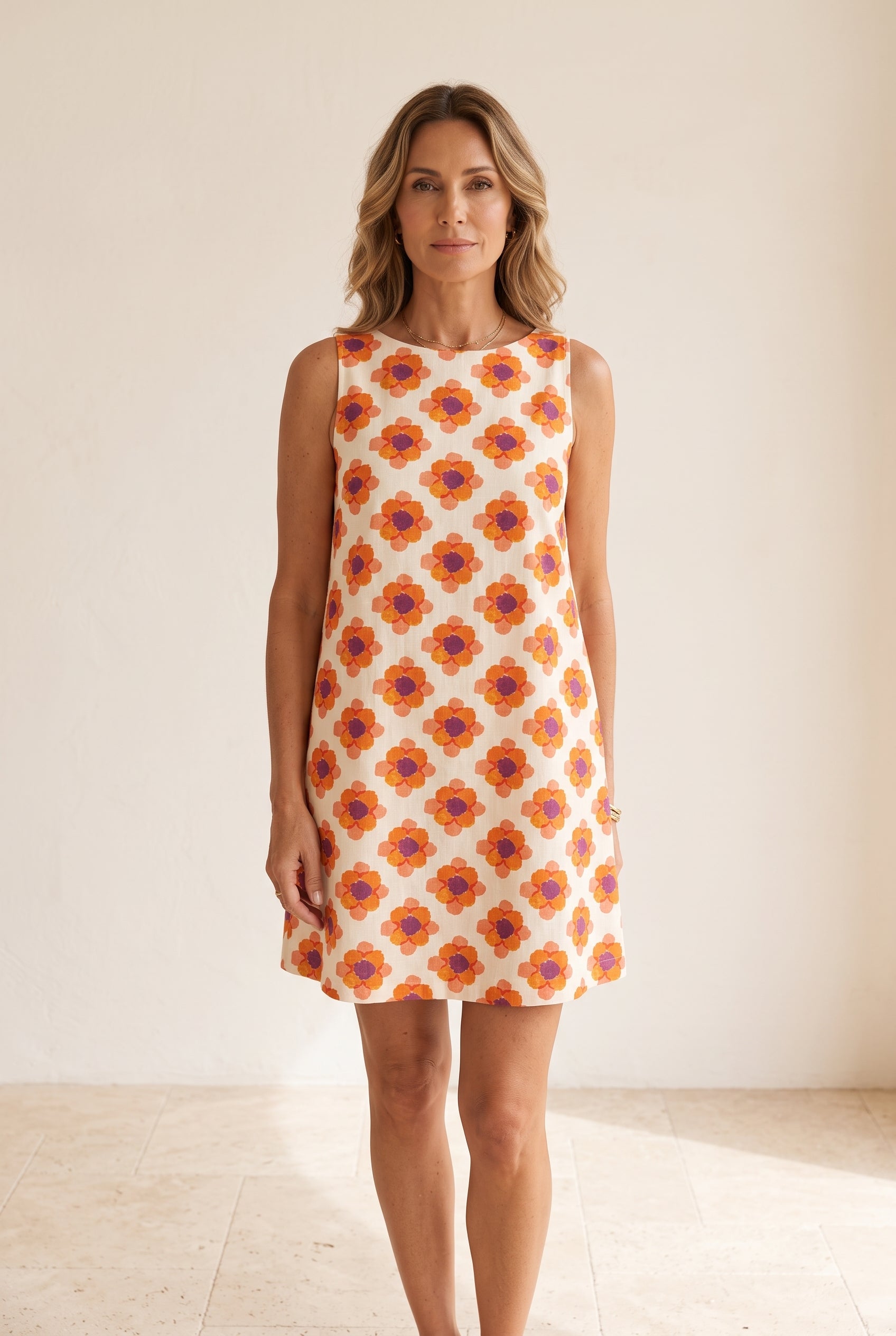Maisie - Retro Floral Trapeze Dress