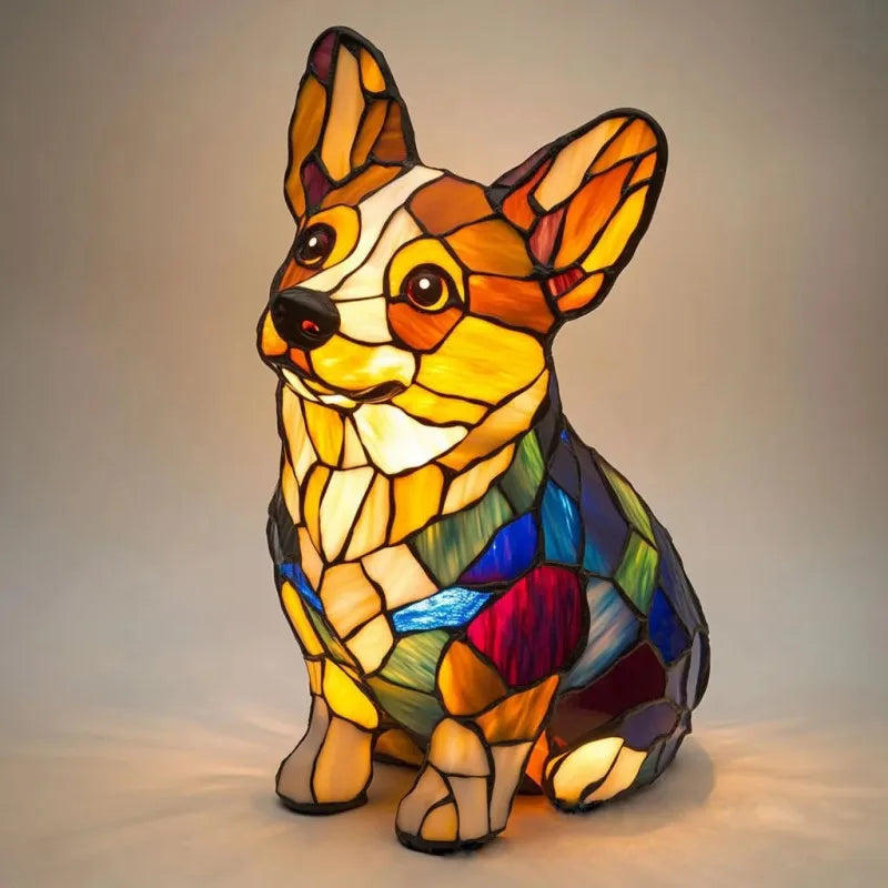 Millie - Colored Dog Lamp