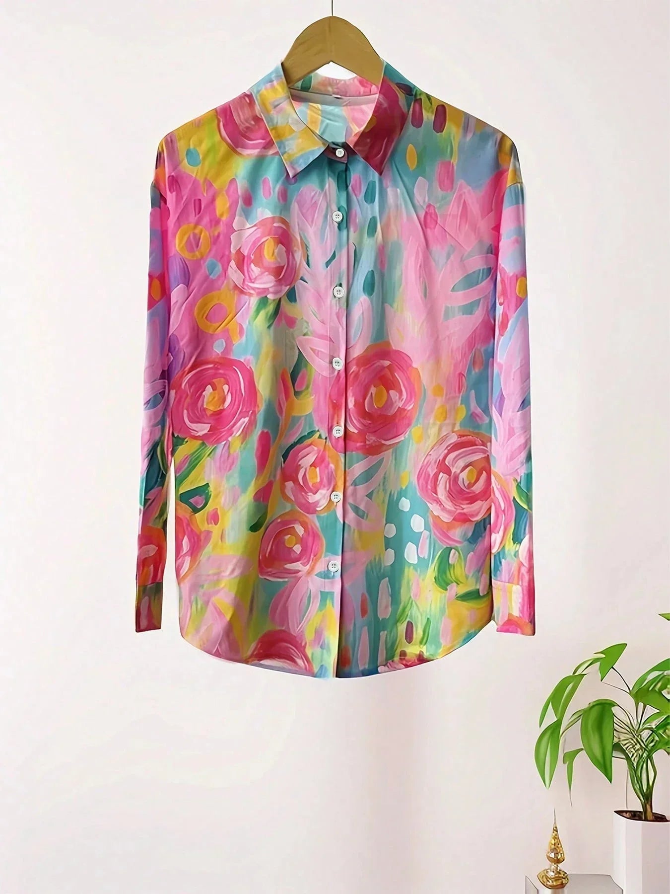Asiah – Colorful Pattern Blouse with All-Day Comfort