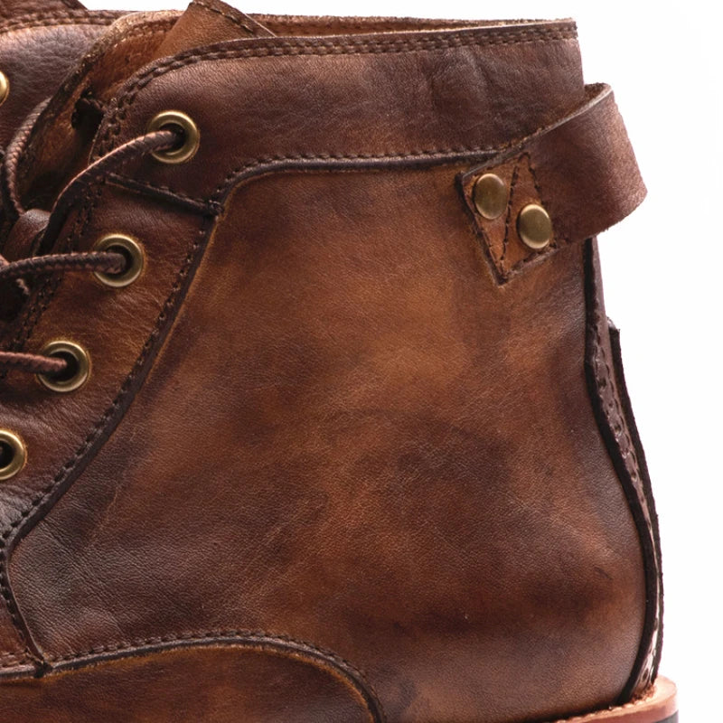 Fredie - Men’s Retro Round-Toe Boots