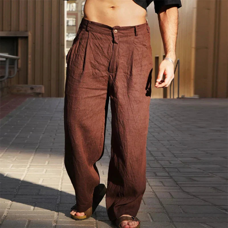 William – Wide Leg Linen Pants for Warm Days