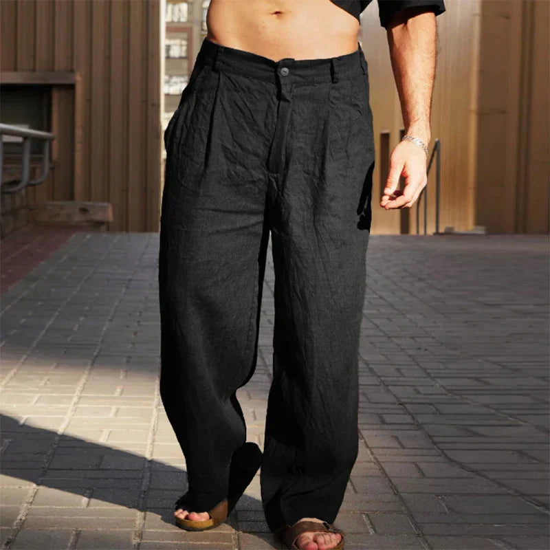 William – Wide Leg Linen Pants for Warm Days