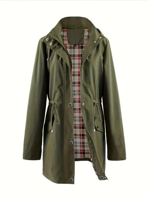 Andrea – Tartan-Lined Rain Parka